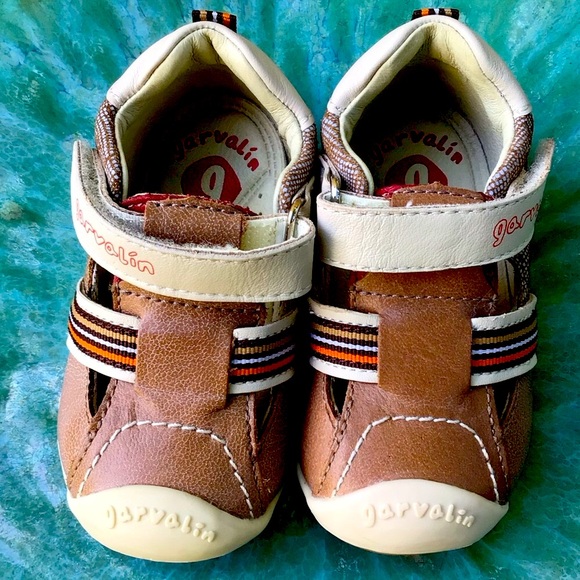 garvalin* (19 Unisex) TODDLER Unisex Leather-plaid quality Shoes, Imported Spain - Picture 1 of 5